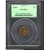 Image 1 : 1894 1C PR64 Red PCGS. Attractively toned in shades of red and gold. The reverse has a subdued band.