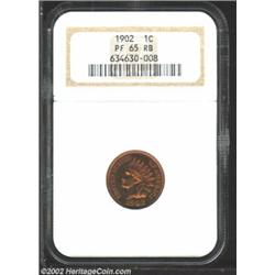 1902 1C PR65 Red and Brown NGC. A fiery orange specimen with dazzling reflective qualities and liber