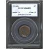 Image 1 : 1913-S 1C MS64 Red and Brown PCGS. Spotty magenta and steel-blue overtones fade at the margins to ar