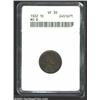 Image 1 : 1922 No D 1C Strong Reverse VF30 ANACS. Deep purple-brown patina, with lighter tan color on the devi