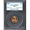 Image 1 : 1967 1C SMS MS68 Red PCGS. A spectacular Superb Gem with glorious surfaces. The fields have pleasing