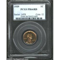 1939 1C PR66 Red PCGS. Beautiful red color, and attractive, reflective surfaces add to the desirabil