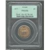 1871 2C PR64 Red and Brown PCGS. A needle-sharp near-Gem whose immaculate honey-gold surfaces have b