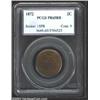 1872 2C PR65 Red and Brown PCGS. Attractively toned in yellow and lavender. A few carbon flyspecks a