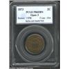 Image 1 : 1873 2C Open 3 PR65 Brown PCGS. Richly colored in deep red, maroon, and mahogany shades. Fully struc