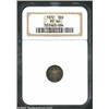 1872 3CS PR66 NGC. Pleasingly iridescent in shades of amber, rose, blue, and green, this specimen pr