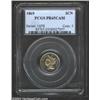 Image 1 : 1869 3CN PR65 Cameo PCGS. Light golden-brown patina. A well struck Gem that has irrefutable cameo co