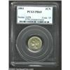 Image 1 : 1883 3CN PR65 PCGS. A fully struck gem with toning that conceals the flash of the luster underneath.