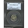 Image 1 : 1887 3CN PR66 Cameo PCGS. Bold devices contrast against reflective fields. This piece is the finest.