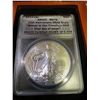 Image 2 : 2011-(S) Silver American Eagle 25th Anniversary ANACS MS70 First Day of Issue with Nice Presentation