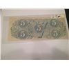 Image 2 : 1863 $5 CONFEDERATE STATES OF AMERICA NOTE