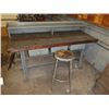 Image 2 : 72" x 30" x 44" Metal Work Bench - Station w/ Stool