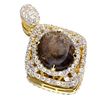 Image 1 : APP: 3.4k 13.65CT Ruby and Sapphire 14kt Over Sterling Silver Pendant