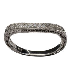 APP: 0.5k 0.33CT Round Cut Swiss Cubic Zirconia And Sterling Silver Ring