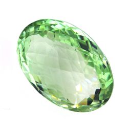 APP: 1.2k 32.19CT Oval Cut Green Quartz Gemstone