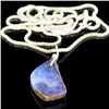 Image 1 : APP: 1k 0.96Gm Natural Freeform Boulder Opal And Sterling Silver Pendant With Chain