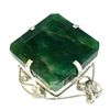 Image 1 : APP: 4.7k Designer Sebastian 280.82CT Emerald Cut Green Beryl Emerald and Sterling Silver Pendant