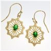 Image 1 : APP: 3.8k 14 kt Gold 0.97CT Oval Cut Tsavorite Earrings