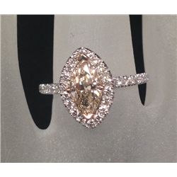 APP: 9.6k *14 kt. Two Tone Gold, 1.30CT Diamond Ring