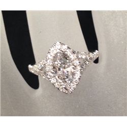 APP: 7k *14 kt. White Gold, 1.40CT Diamond Ring