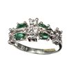 Image 1 : APP: 2.2k Designer Sebastian 0.75CT Green Beryl Emerald And Topaz Platinum Over Sterling Silver Ring