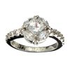 Image 1 : APP: 0.5k Designer Sebastian 2.03CT Swiss Cubic Zirconia And Platinum Over Sterling Silver Ring