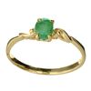 Image 1 : APP: 1.8k 14 kt. Gold, 0.30CT Oval Cut Emerald Ring