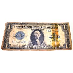 1923 $1 U.S Low Grade Large Size Silver Certificate
