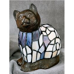 Multicolor Tiffany  Style Cat Lamp