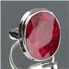Image 1 : APP: 3.3k 13.41CT Oval Cut Ruby and Sterling Silver Ring