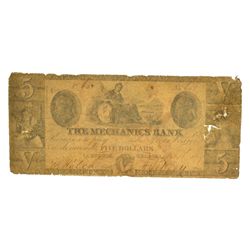 1854 Augusta GA.$5 Note