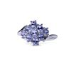 Image 1 : APP: 3k 2.21CT Oval Cut Tanzanite And Platinum Over Sterling Silver Ring