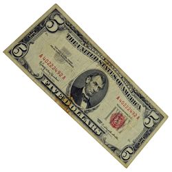 1963 $5 Red Seal Note