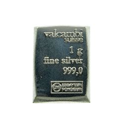 Valcambi Suisse 1gm Silver Bar