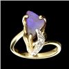 Image 1 : APP: 3.3k 14 kt. Gold, Boulder Opal And 0.03CT Diamond Ring