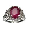 Image 1 : APP: 3.2k Designer Sebastian 3.61CT Ruby And Topaz Platinum Over Sterling Silver Ring