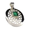 Image 1 : APP: 2.1k Designer Sebastian 1.93CT Emerald Cut Green Beryl Emerald And Platinum Over Sterling Silve