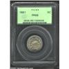 1881 5C PR66 PCGS. Although this coin is not a cameo, the devices are lightly frosted. The bold stri