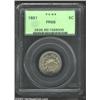 Image 1 : 1881 5C PR66 PCGS. Although this coin is not a cameo, the devices are lightly frosted. The bold stri