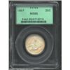 1857 25C MS65 PCGS. More than 9.6 million pieces were struck of the 1857 Quarter. Several dozen high