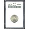 Image 1 : 1869 5C MS65 ANACS. Doubled Die Obverse. Minor doubling is noticed on the letters of the motto on th