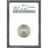 Image 1 : 1869 5C MS65 ANACS. Doubled Die Obverse. Minor doubling is noticed on the letters of the motto on th