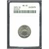 Image 1 : 1870 5C MS65 ANACS. Satiny surfaces and a bold strike overall. A no-questions Gem example of this po