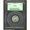 Image 1 : 1874 5C MS65 PCGS. Substantial die polish lines are seen on both sides of this lustrous Gem. Some we