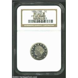 1884/188 5C PR65 Cameo NGC. FS-13.8. The base of the 1 in the date is boldly repunched southeast. A.