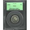 1895 5C PR64 PCGS. Flashy and wildly reflective, with the smooth mirrored surfaces broken only by th
