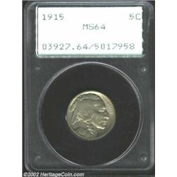 1915 5C MS64 PCGS. An even metallic gray is noted on both the obverse and reverse of this near-Gem i