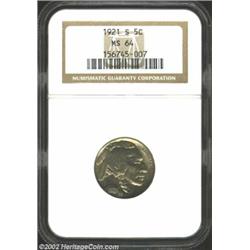 1921-S 5C MS64 NGC. While not as elusive in Uncirculated grades as its Half Dollar counterpart, the.