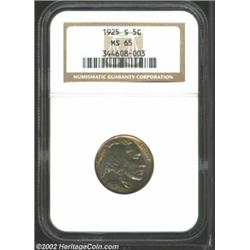 1925-S 5C MS65 NGC. The 1925-S is one of the premier strike rarities in the Buffalo Nickel series. I