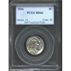 1926 5C MS66 PCGS. The luster on this issue is unabashed. Important notice: We expect to be auctioni